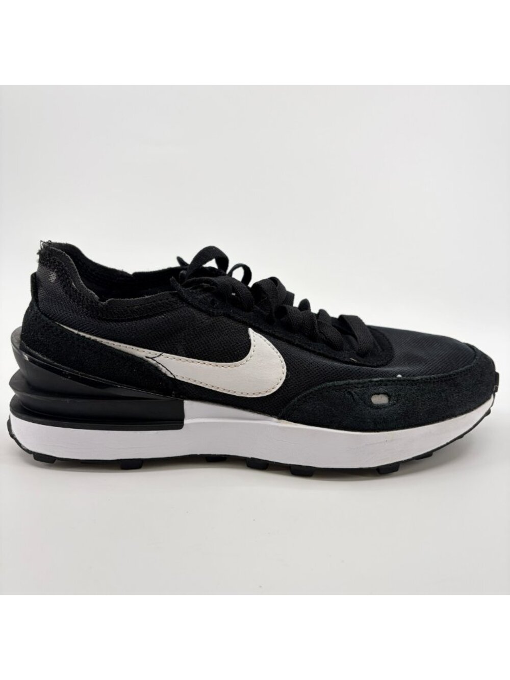 Nike Waffle One Women Size 6 Black White Athletic Running Walking Shoes Sneakers
